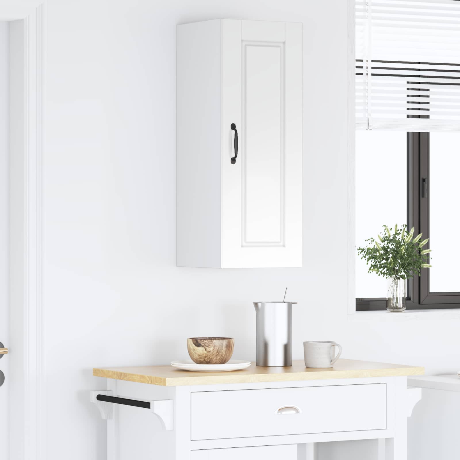 vidaXL Wall Cabinet PORTO High Gloss White 30 x 31 x 80 cm 4