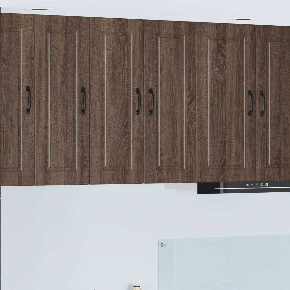 vidaXL Kitchen Wall Cabinet with Glass Door "Porto" Brown Oak