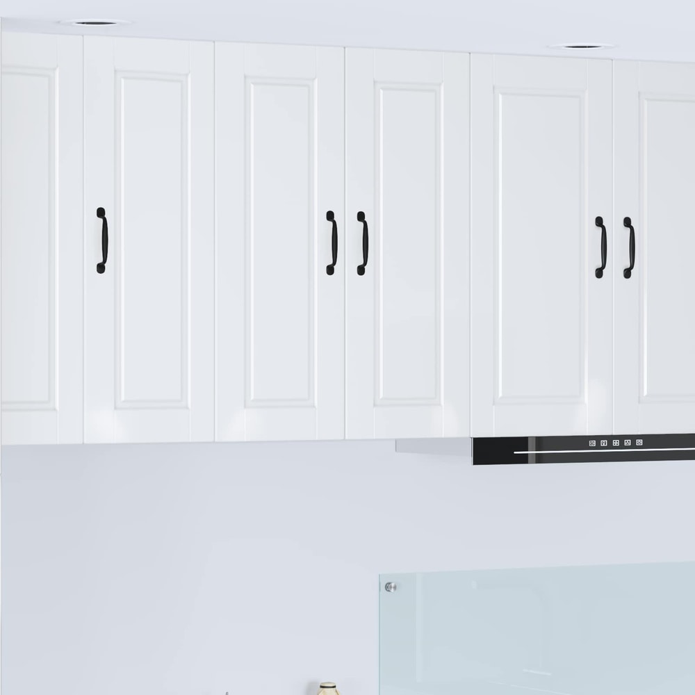 Kitchen Wall Cabinet "Porto" Engineered Wood High Gloss White 1x wall cabinet (2 doors) 60 cm wide 80 cm high