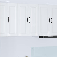 Kitchen Wall Cabinet "Porto" Engineered Wood High Gloss White 1x wall cabinet (2 doors) 60 cm wide 80 cm high