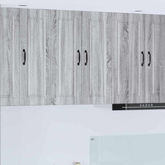 Kitchen Wall Cabinet "Porto" Engineered Wood Grey Sonoma 1x wall cabinet (2 doors) 60 cm wide 80 cm high