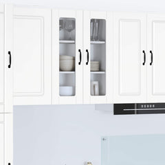 vidaXL Kitchen Wall Cabinet with Glass Door "Porto" White