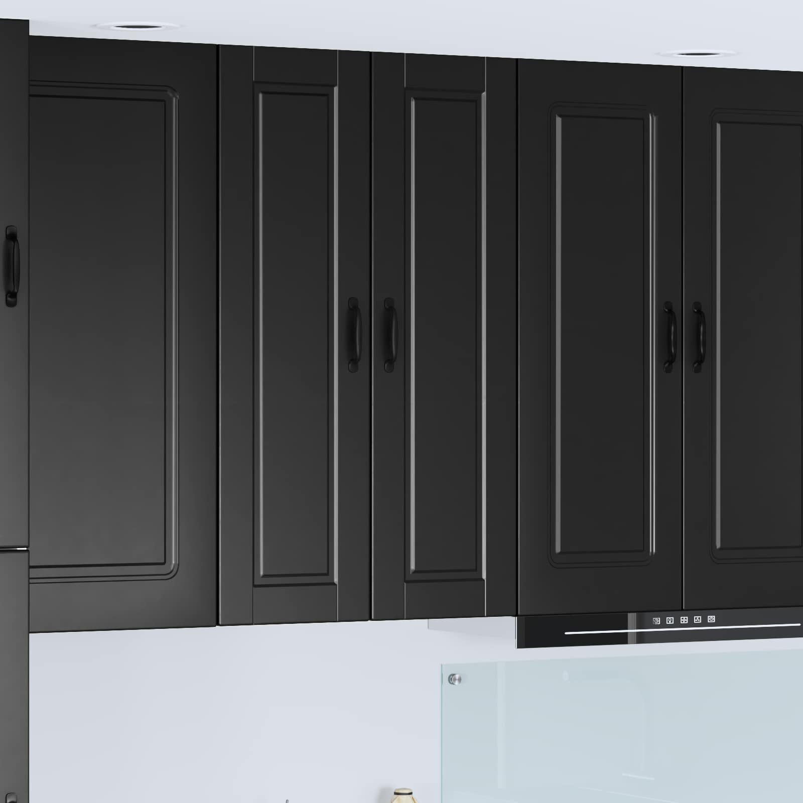 vidaXL Wall Cabinet PORTO Black 30 x 31 x 100 cm Engineered Wood 1