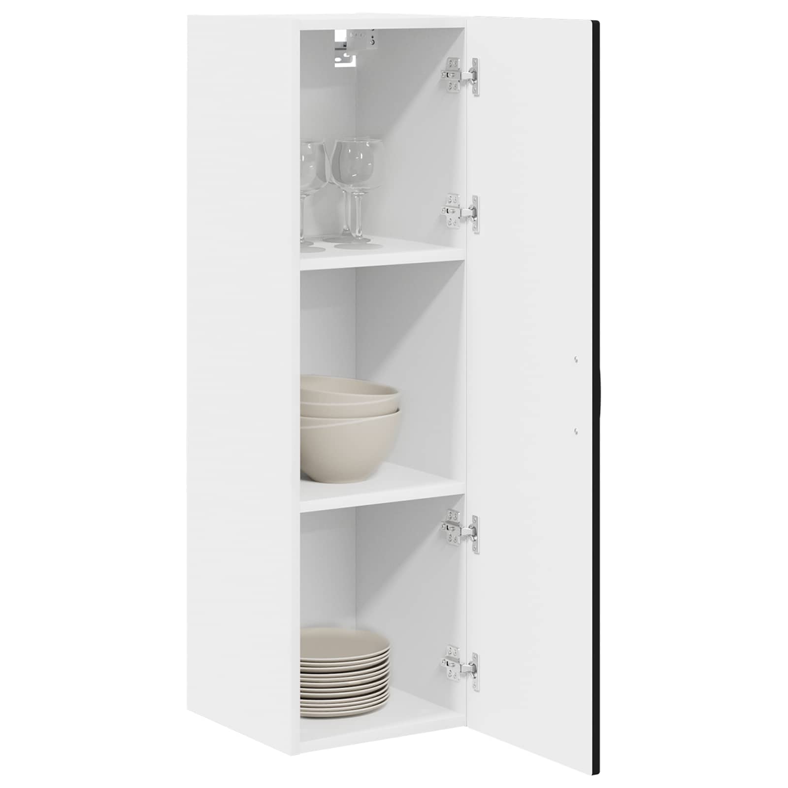 vidaXL Wall Cabinet PORTO Black 30 x 31 x 100 cm Engineered Wood 3