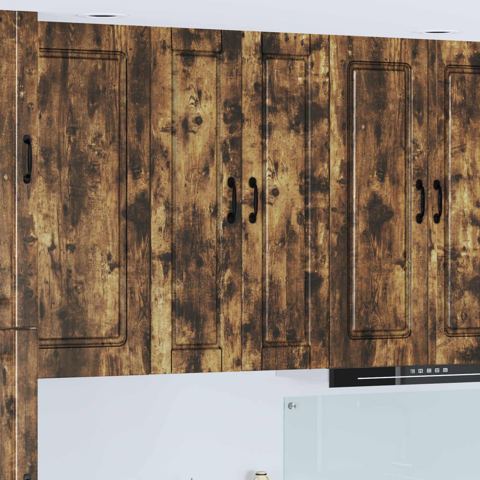 vidaXL Wall Cabinet PORTO Smoked Oak 30 x 31 x 100 cm Engineered Wood 1
