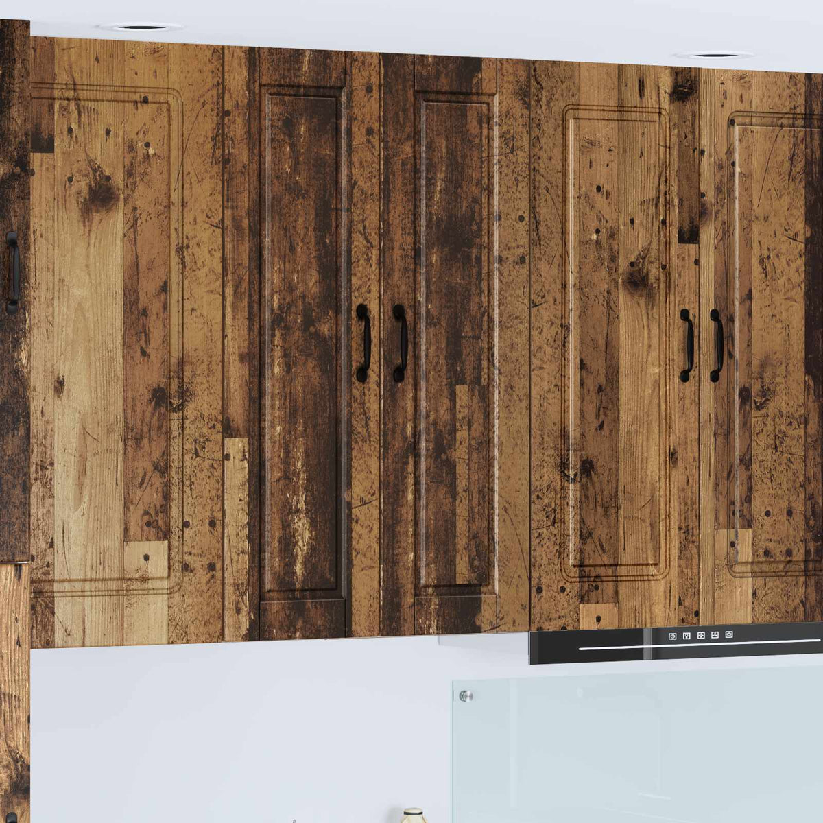 Kitchen Base Cabinet "Porto" Engineered Wood Old Wood 1x wall cabinet (1 door) 30 cm wide 100 cm high