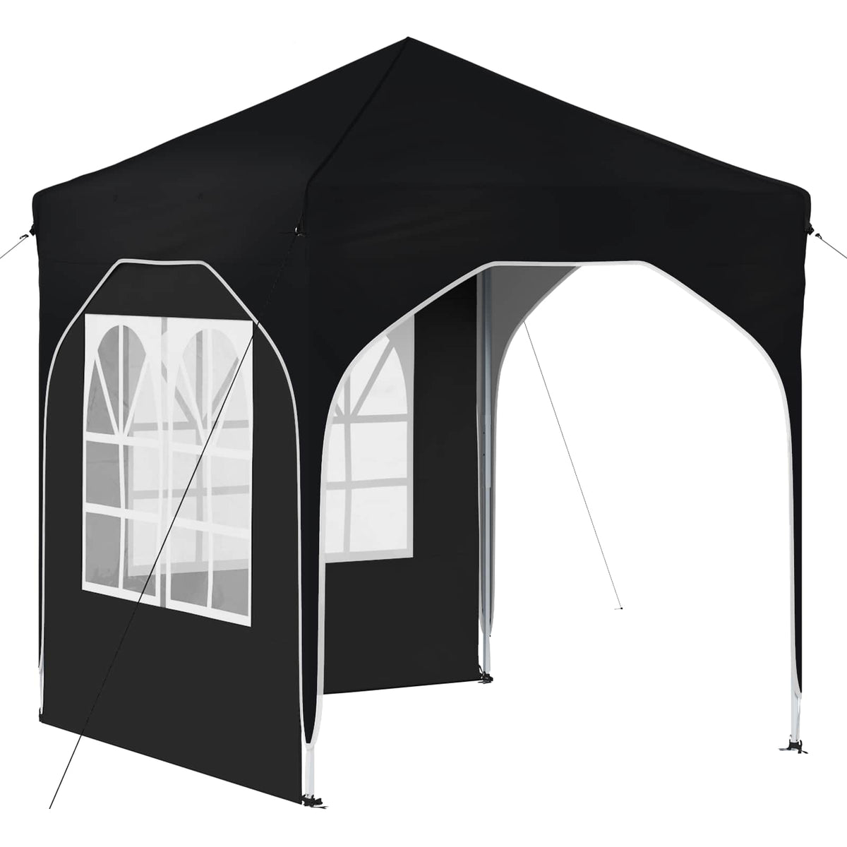 Pop-up Party Tent 192 x 192 x 245 cm with 2 Sidewalls Anthracite
