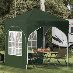 Pop-up Party Tent 192 x 192 x 245 cm with 2 Sidewalls Green