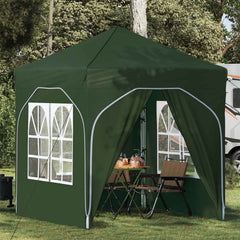 Pop-up Party Tent 192 x 192 x 245 cm with 4 Sidewalls Green