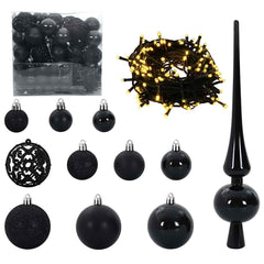 vidaXL Christmas Bauble Set 120 pcs 300 LEDs Warm White Ø 6 cm 2
