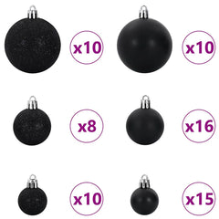 vidaXL Christmas Bauble Set 120 pcs 300 LEDs Warm White Ø 6 cm 4
