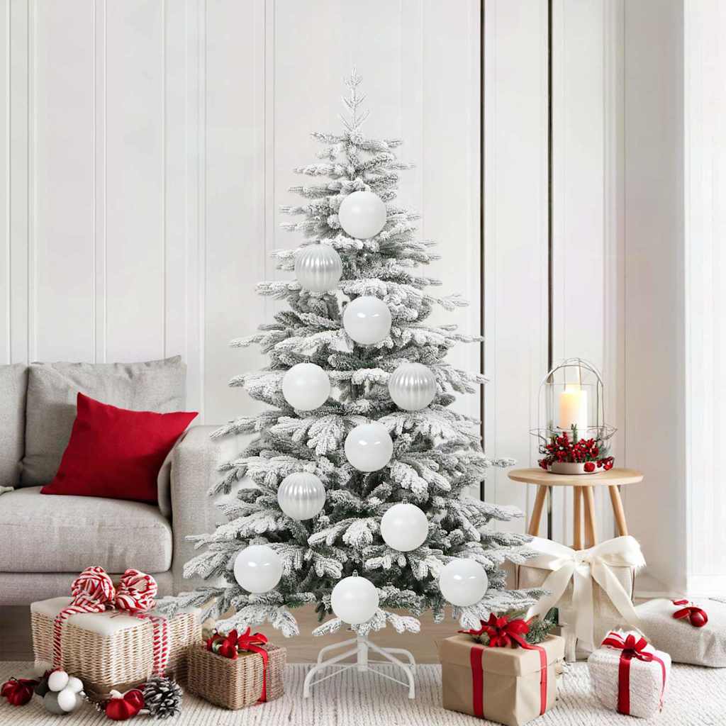 vidaXL Christmas Bauble Set XL 9 pcs White Ø 15 cm Plastic 1