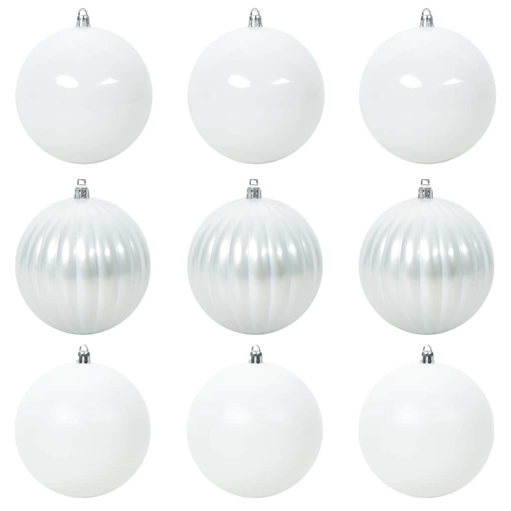 vidaXL Christmas Bauble Set XL 9 pcs White Ø 15 cm Plastic 2