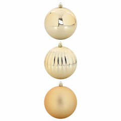 vidaXL Christmas Bauble Set XXL 3 pcs Gold Ø 25 cm Plastic 2