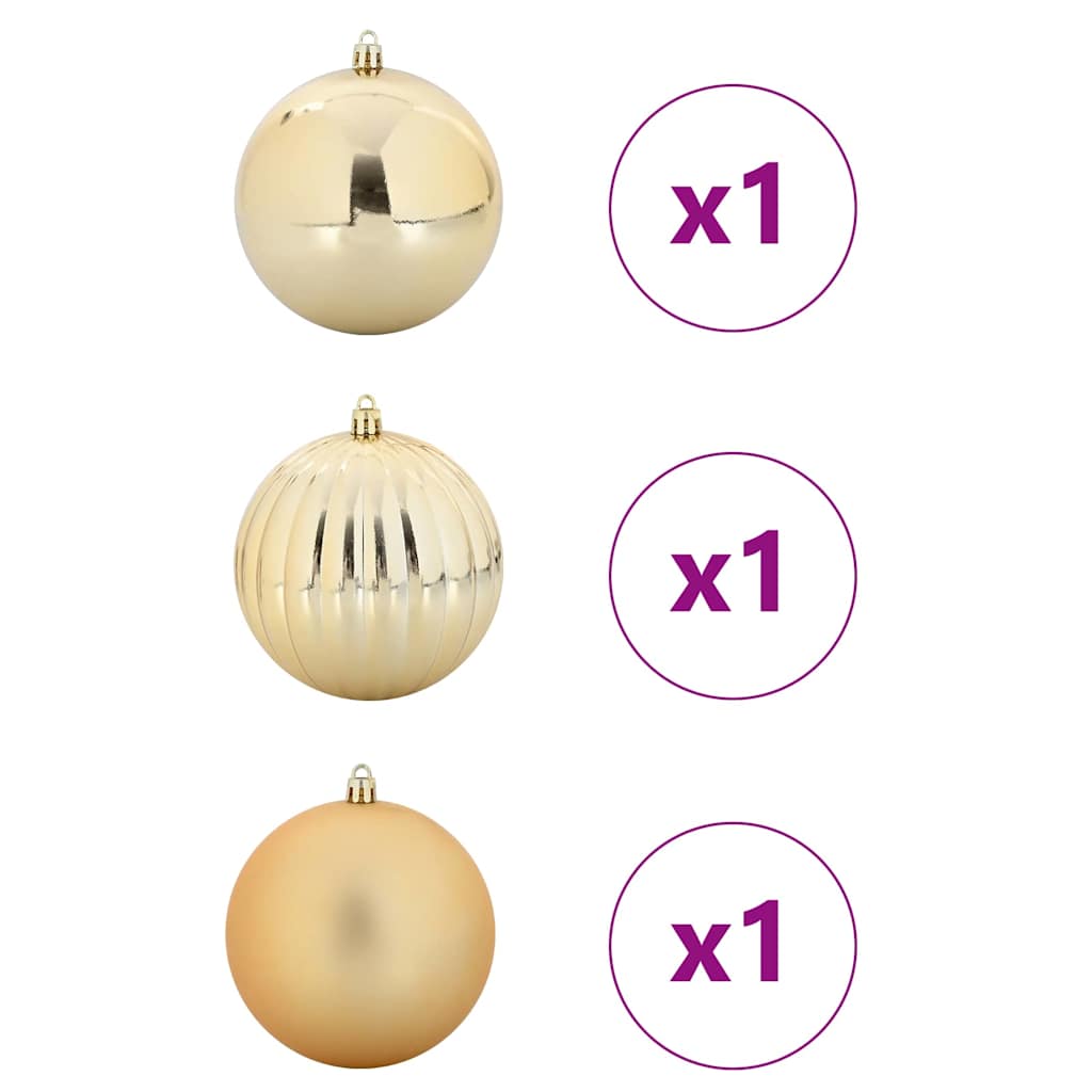 vidaXL Christmas Bauble Set XXL 3 pcs Gold Ø 25 cm Plastic 3