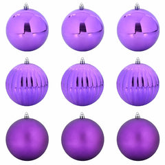 vidaXL Christmas Bauble Set XL 9 pcs Lilac Ø 15 cm Plastic 2