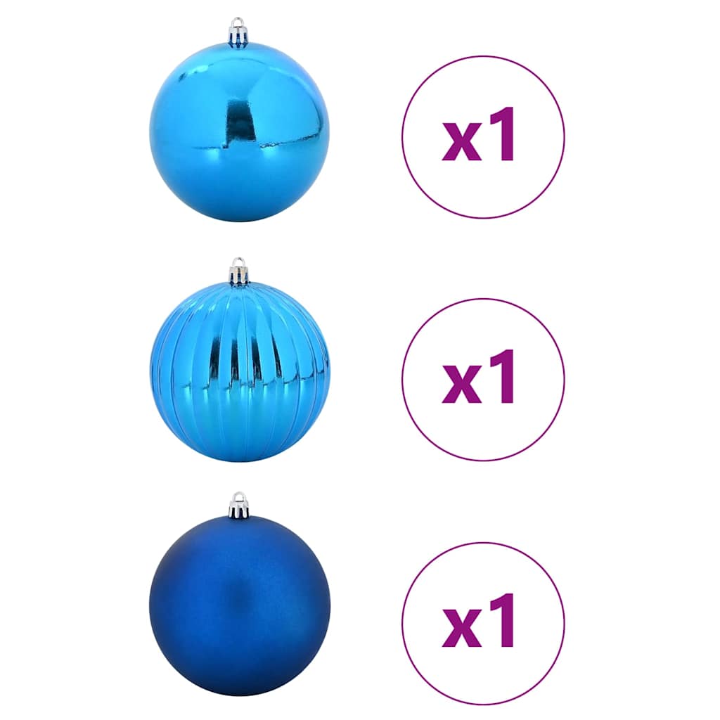 vidaXL Christmas Bauble Set XXL 3 pcs Blue Ø 25 cm Plastic 3