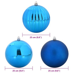 vidaXL Christmas Bauble Set XXL 3 pcs Blue Ø 25 cm Plastic 5