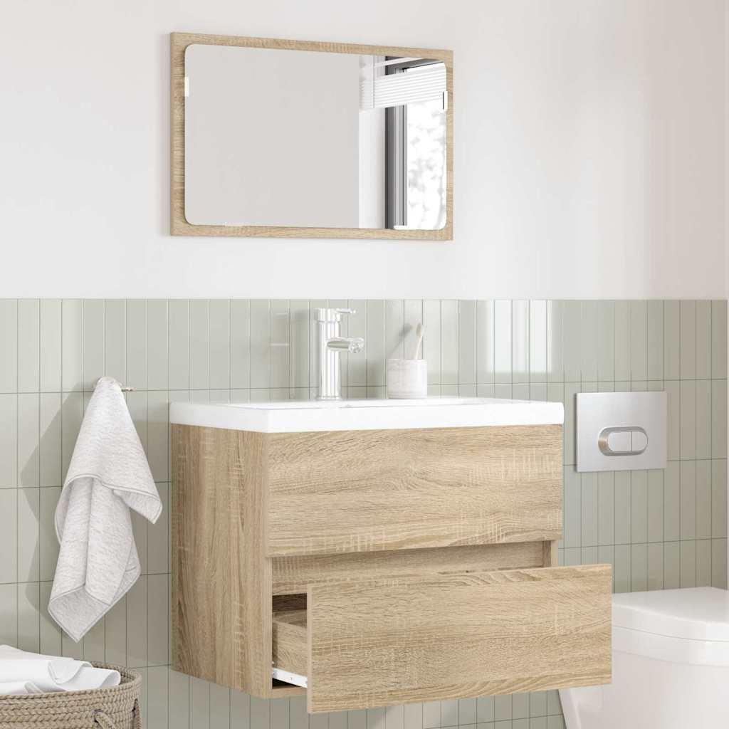 vidaXL Bathroom Furniture Set Sonoma Oak Engineered Wood 1