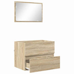 vidaXL Bathroom Furniture Set Sonoma Oak Engineered Wood 5