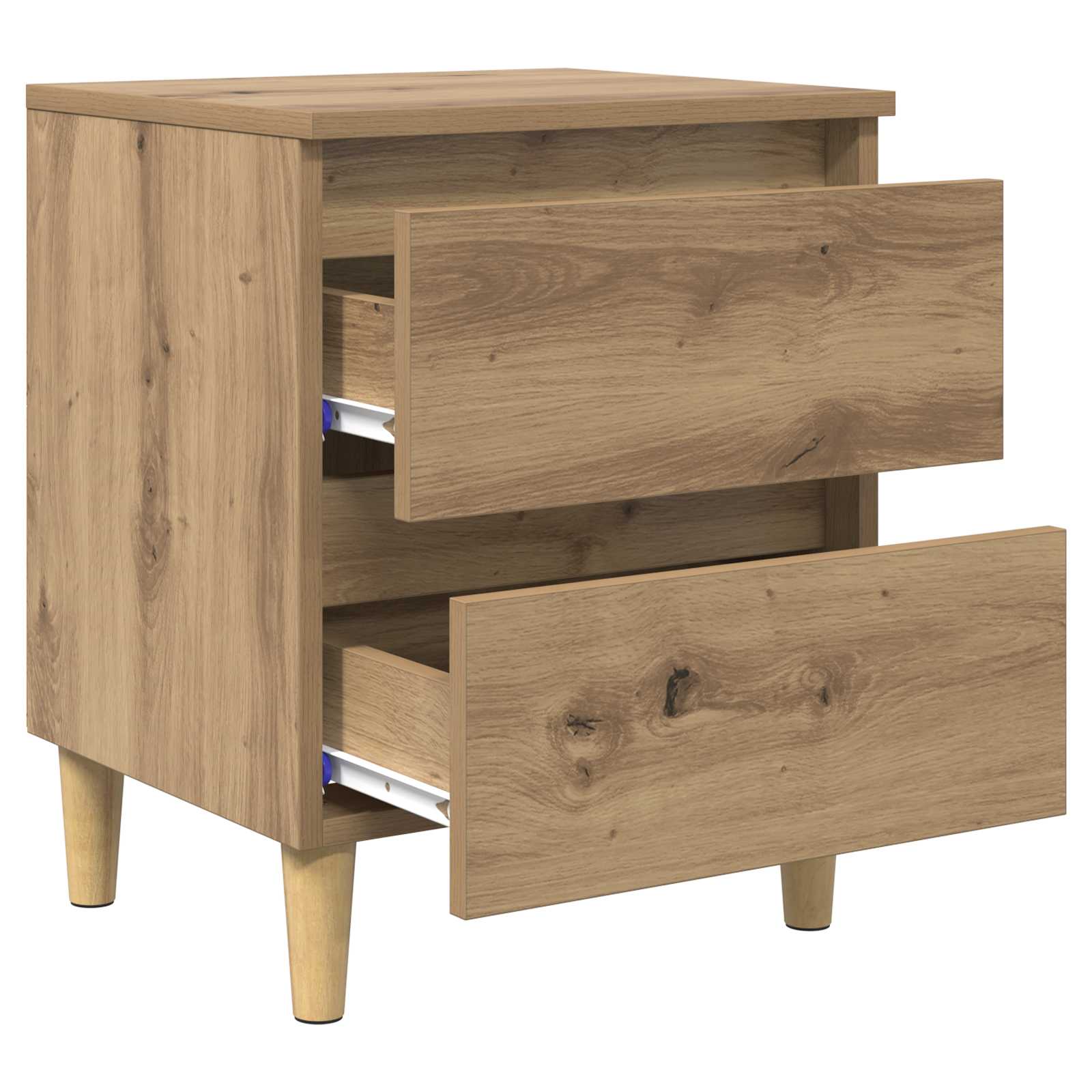 vidaXL Bed Cabinet Artisan Oak 40 x 35 x 50 cm Engineered Wood 3