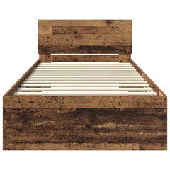 vidaXL Bed Frame with Headboard Old Wood 90 x 200 cm Engineered Wood 6