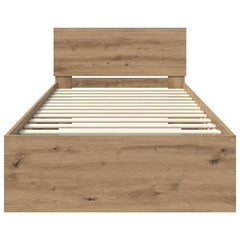 vidaXL Bed Frame Artisan Oak 90 x 200 cm Engineered Wood 6