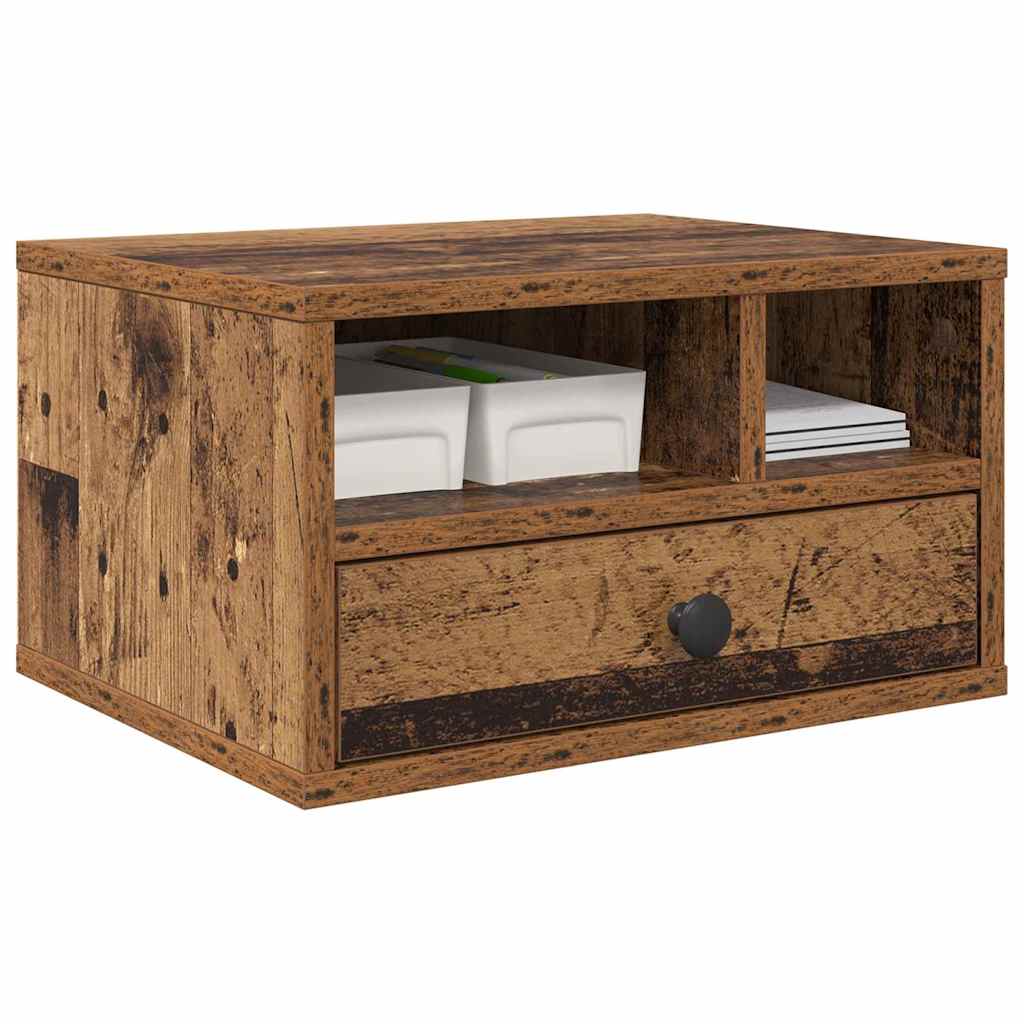 vidaXL Printer Stand Old Wood 40 x 32 x 24 cm Engineered Wood 3