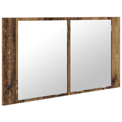 vidaXL Bathroom Mirror Cabinet Old Wood 80 x 12 x 45 cm 6
