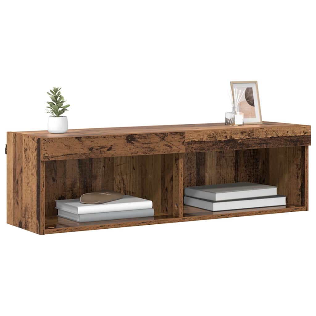 vidaXL TV Cabinet Set Old Wood Engineered Wood 3
