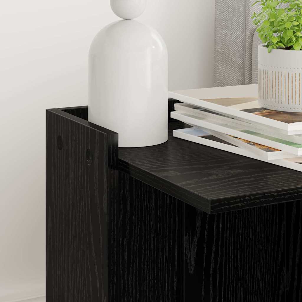 vidaXL Cat Litter Box Enclosure Black Oak 42 x 42 x 51 cm 4