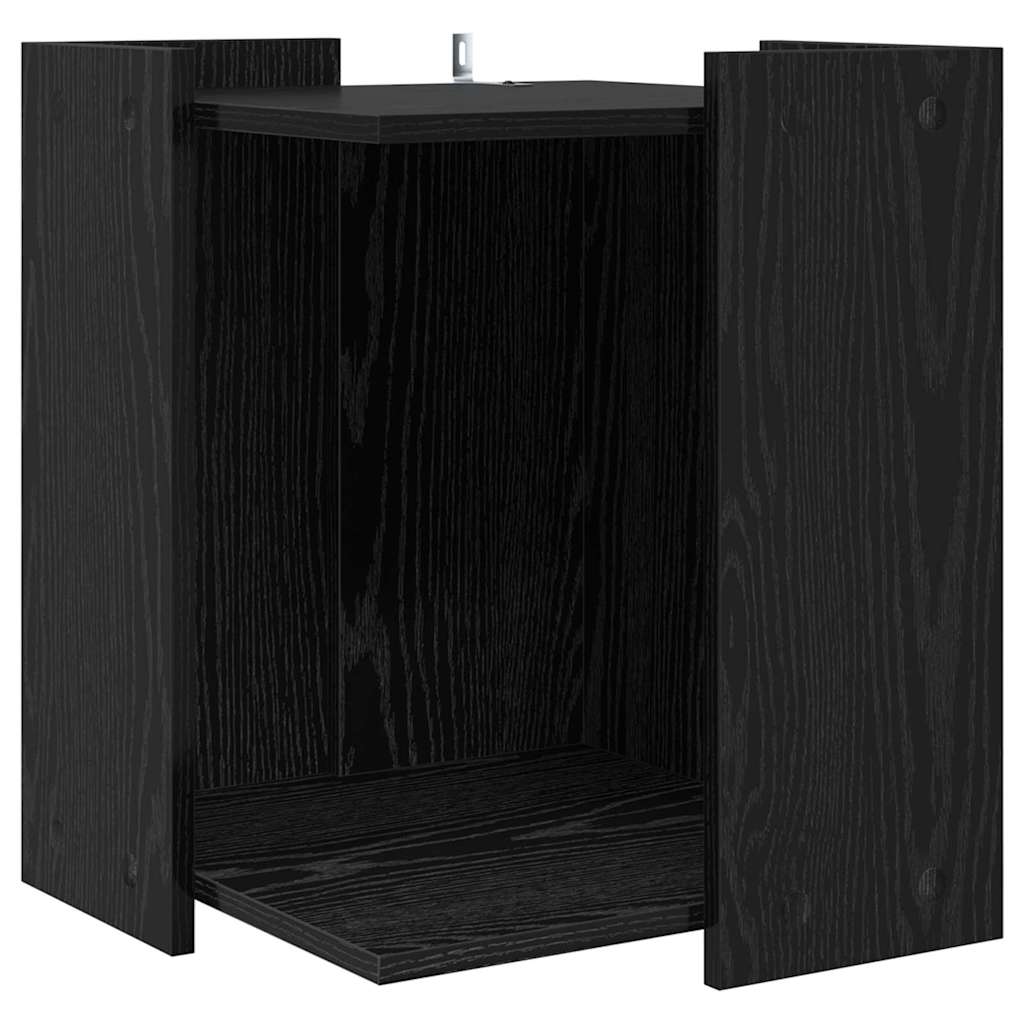 vidaXL Cat Litter Box Enclosure Black Oak 42 x 42 x 51 cm 2