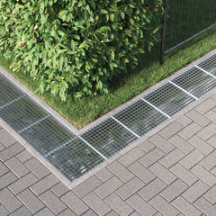 vidaXL Grating Silver 40 x 40 x 2 cm Hot-Dip Galvanised Steel 3