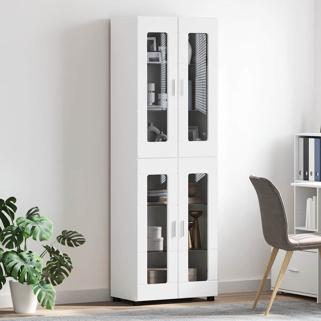 vidaXL Highboard FLORIN 60 x 35 x 182 cm White Engineered Wood 4