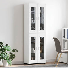 vidaXL Highboard FLORIN 60 x 35 x 182 cm White Engineered Wood 4