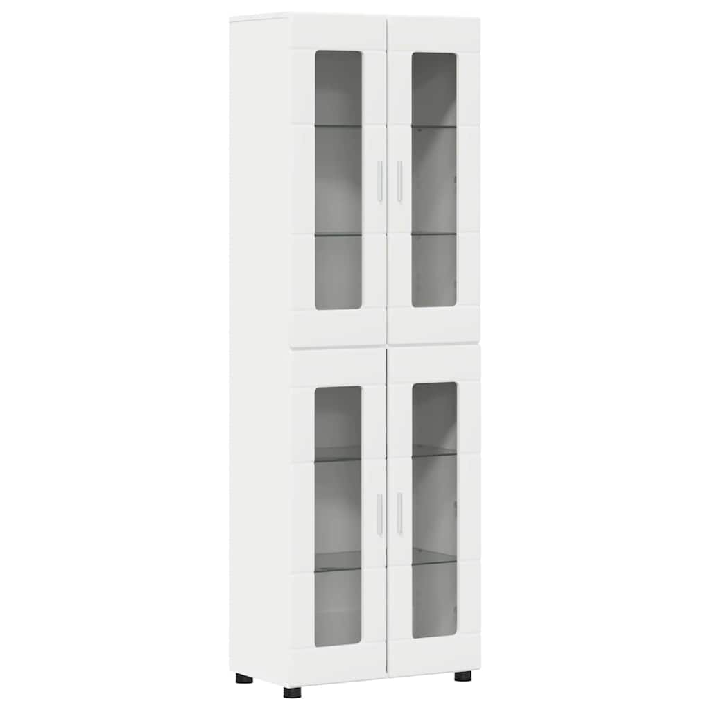 vidaXL Highboard FLORIN 60 x 35 x 182 cm White Engineered Wood 2