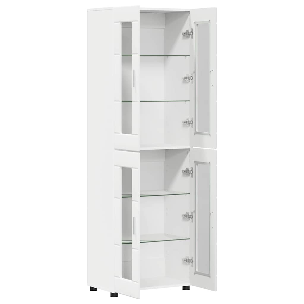 vidaXL Highboard FLORIN 60 x 35 x 182 cm White Engineered Wood 5