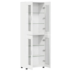 vidaXL Highboard FLORIN 60 x 35 x 182 cm White Engineered Wood 5