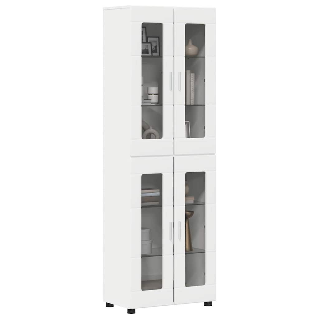 vidaXL Highboard FLORIN 60 x 35 x 182 cm White Engineered Wood 3