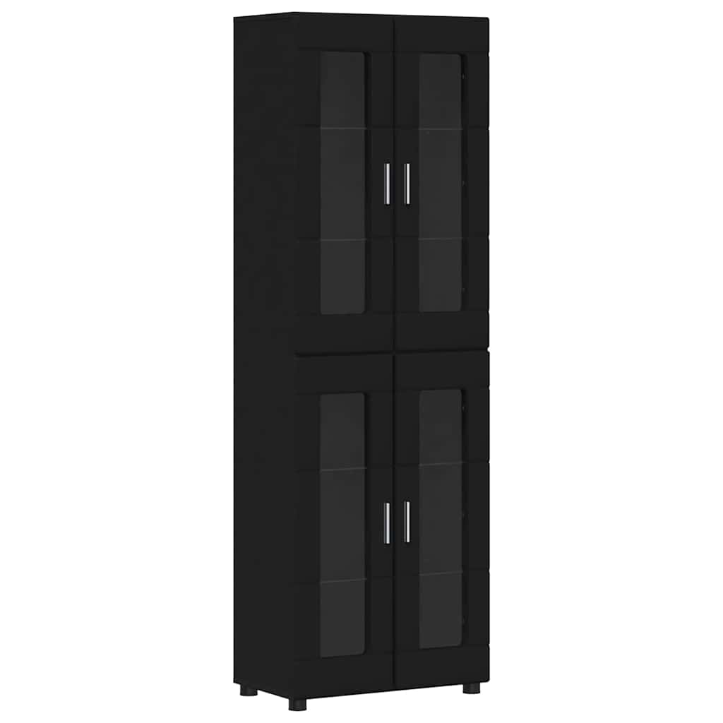 vidaXL Highboard FLORIN 60 x 35 x 182 cm Black Engineered Wood 2
