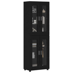 vidaXL Highboard FLORIN 60 x 35 x 182 cm Black Engineered Wood 3