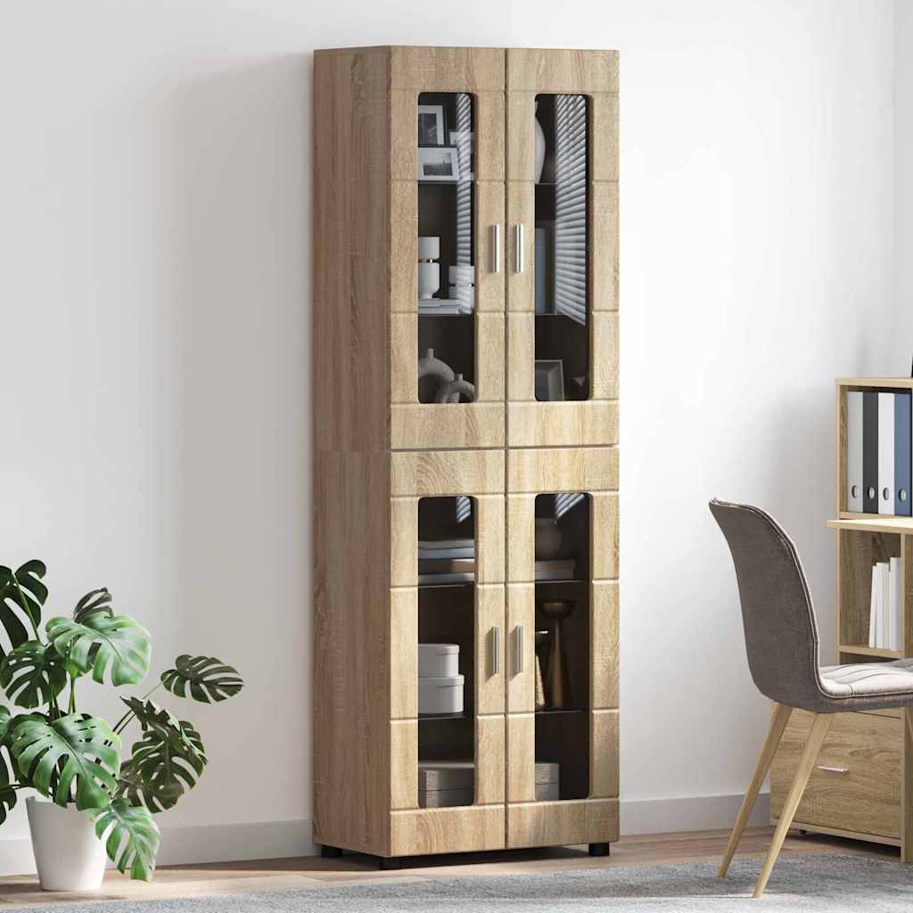 vidaXL Highboard FLORIN 60 x 35 x 182 cm Sonoma Oak Engineered Wood 4