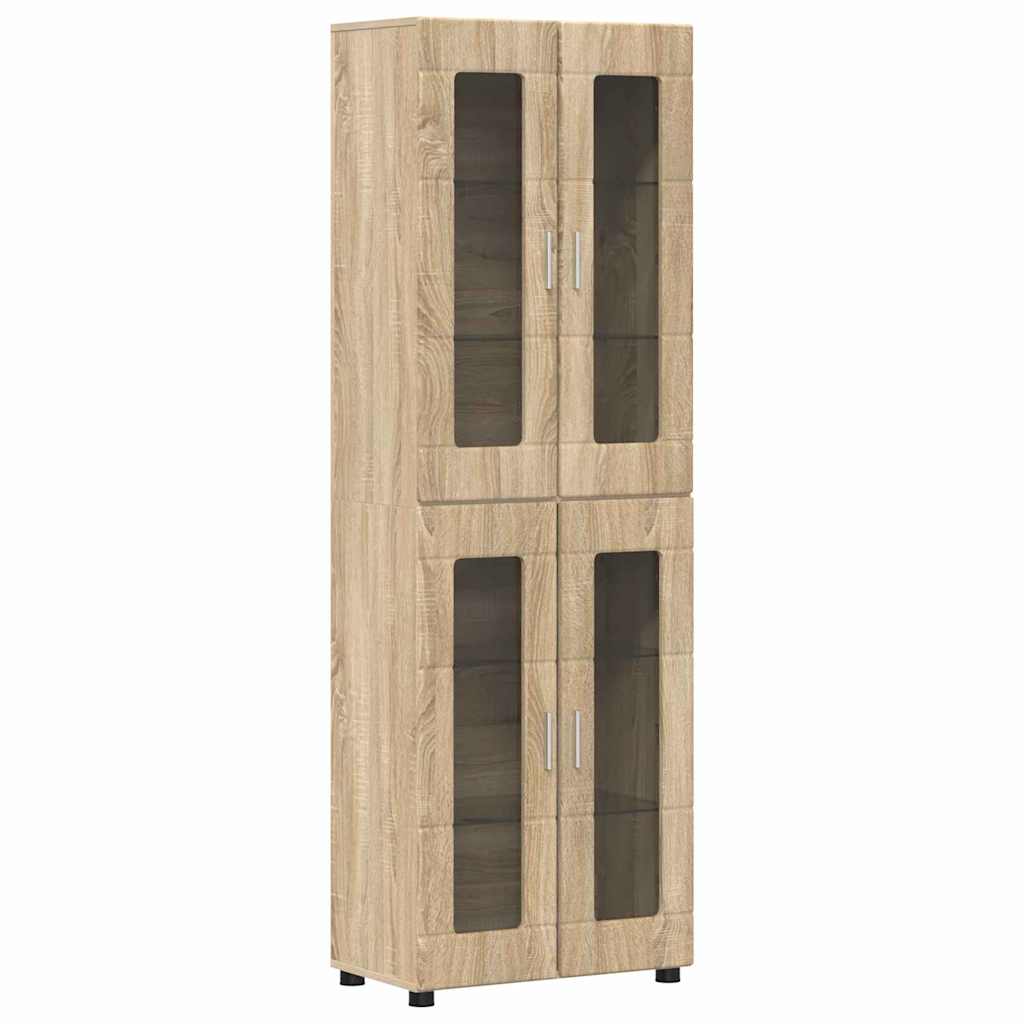 vidaXL Highboard FLORIN 60 x 35 x 182 cm Sonoma Oak Engineered Wood 2