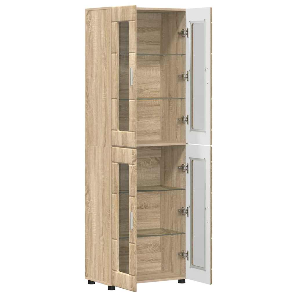 vidaXL Highboard FLORIN 60 x 35 x 182 cm Sonoma Oak Engineered Wood 5