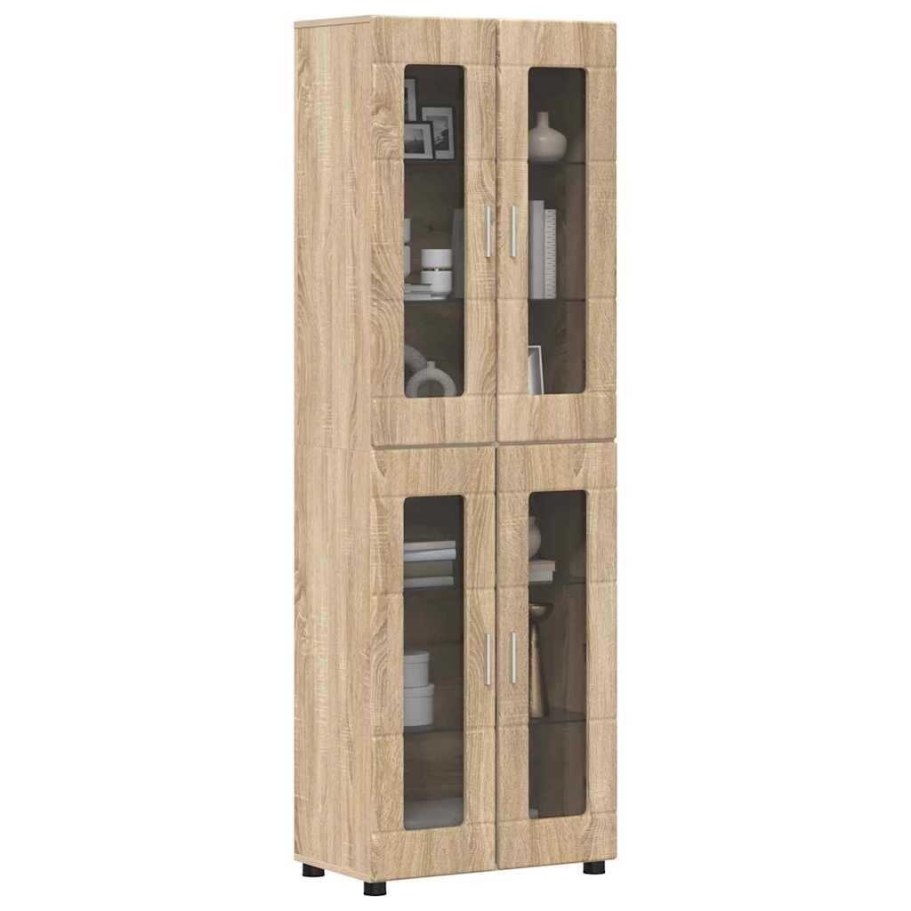 vidaXL Highboard FLORIN 60 x 35 x 182 cm Sonoma Oak Engineered Wood 3
