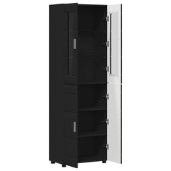vidaXL Highboard FLORIN Black 60 x 35 x 182 cm Engineered Wood 5