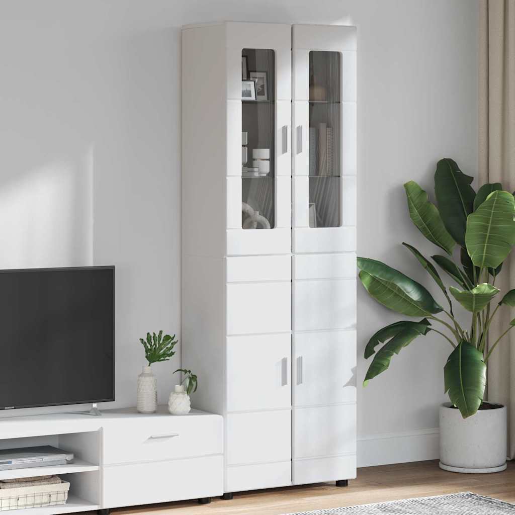vidaXL TV Cabinet Set FLORIN 3 pcs 150 x 39 x 30 cm High Gloss White