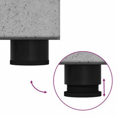 Bathroom Furniture Set TULUM 3 pcs 60 x 34 x 63 cm Sink Base +mirror Cabinet +tall Cabinet Concrete grey
