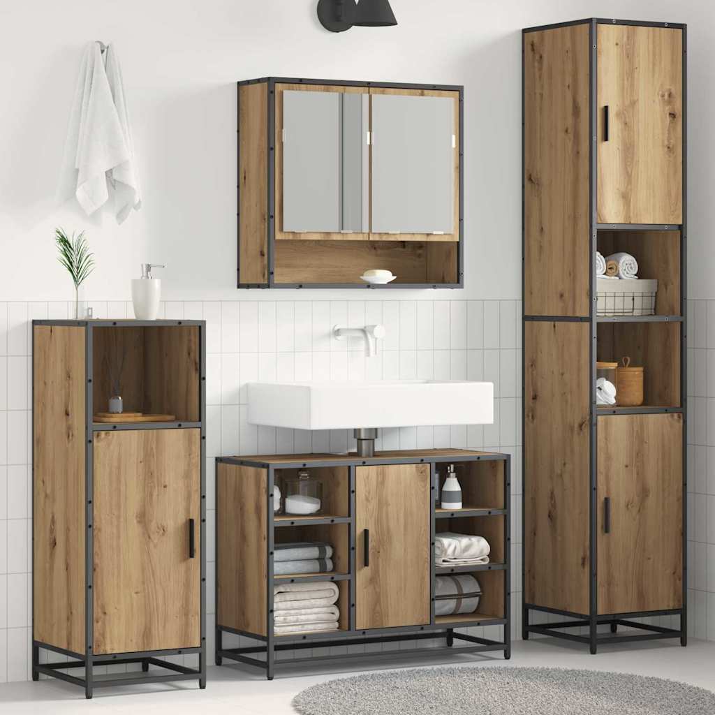 Bathroom Furniture Set 35 x 37.5 x 188.5 cm Artisan oak