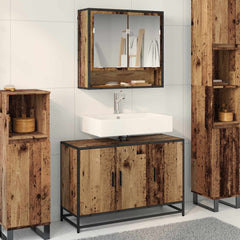 2 Piece Bathroom Furniture Set Engineered Wood Old wood